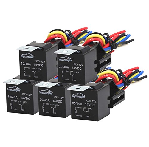 Book Cover EPAuto 30/40 AMP Relay Harness Spdt 12V Bosch Style - Pack of 5