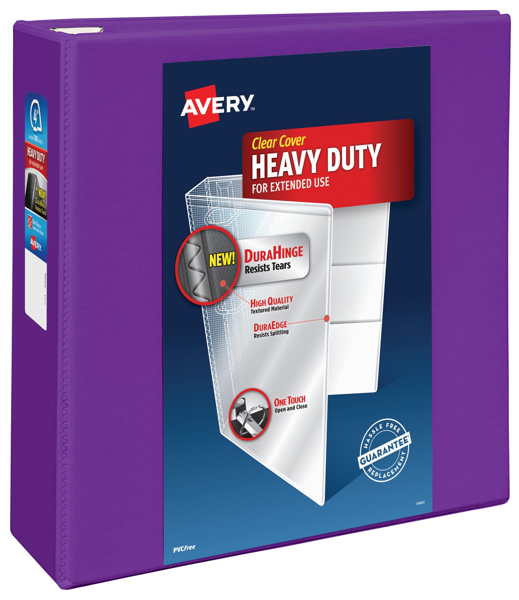 Book Cover Avery Heavy Duty View 3 Ring Binder, 4
