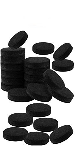 Book Cover Self-Stick Black Round Felt Pads 24-Piece Value Pack for Furniture Legs Protect Tile Linoleum Vinyl Wood Floors â€“ Â¾ inch, (thickness: 5mm)