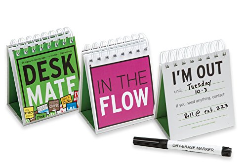 Book Cover Deskmate - Office Desk Accessories, Desk Signs, Funny Office Gifts | 24 Signs to Discourage (or Invite) Distractions in an Open Office or WFH Setting