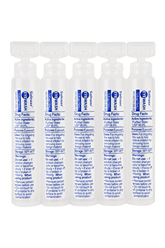 Book Cover Salinaax Sterile Eyewash Solutions - Various Sizes (1/2-ounce)