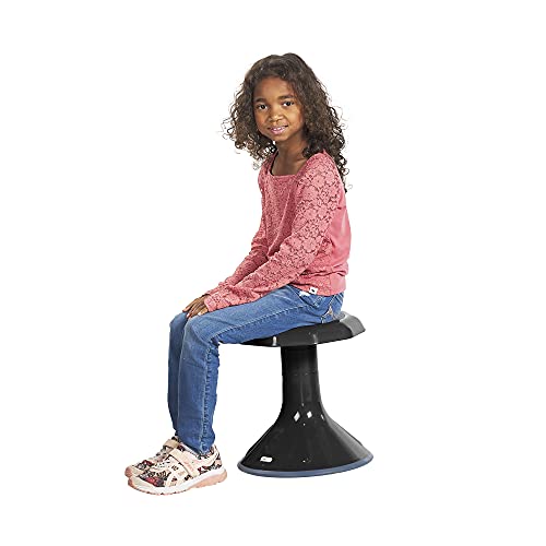 Book Cover ECR4Kids ACE Active Core Engagement Wobble Stool, 15-Inch Seat Height, Flexible Seating, Black