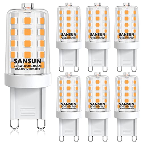 Book Cover SANSUN A19 LED Light Bulbs 40 Watt Equivalent, 3000K Soft White, Dimmable, 6-Pack