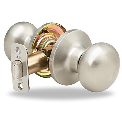 Book Cover Yale Edge Sinclair Knob in Satin Nickel - Passage