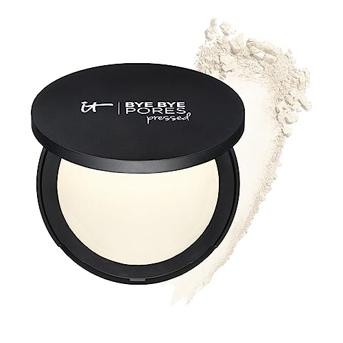 Book Cover IT Cosmetics Bye Bye Pores Pressed Finishing Powder - Universal Translucent Shade - Contains Anti-Aging Peptides, Hydrolyzed Collagen & Antioxidants - 0.31 oz