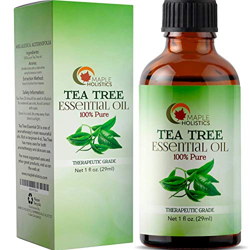 Book Cover 100% Pure Tea Tree Oil Natural Essential Oil with Antifungal Antibacterial Benefits for Face Skin Hair Nails Heal Acne Psoriasis Dandruff Piercings Cuts Bug Bites Multipurpose Surface Cleaner