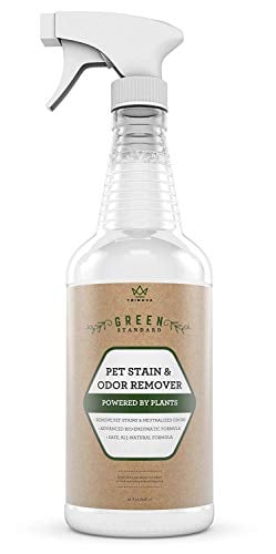 Book Cover TriNova Natural Pet Stain and Odor Remover Eliminator - Advanced Enzyme Cleaner Spray - Remove Old & New Pet Stains & Smells for Dogs & Cats - All-Surface Safe - 32 OZ ...