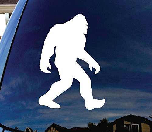 Book Cover CMI106 Bigfoot Sasquatch Car Window White Vinyl Decal Sticker 7.25