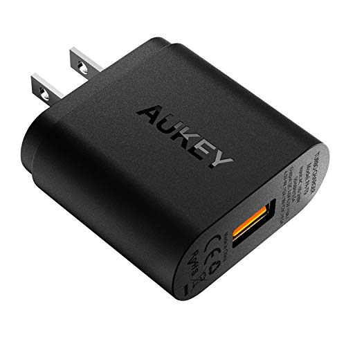 Book Cover AUKEY USB Wall Charger Quick Charge 3.0, Qualcomm Certified Fast Charger 18W Compatible with Samsung Galaxy S10/S9/S8/Note10/Note9/Note8, LG G6/V30/V20, HTC 10, iPhone, iPad and More