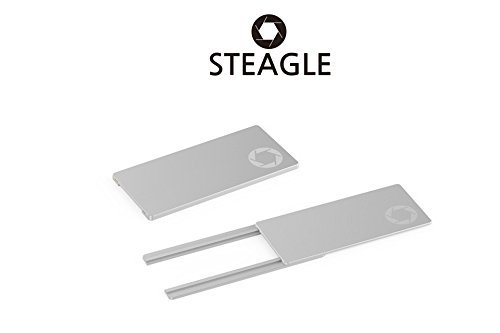 Book Cover STEAGLE ORIGINAL (Silver) Laptop Webcam Cover for your privacy - Macbook - Laptop - PC - 0.03 inch ultimate thinness