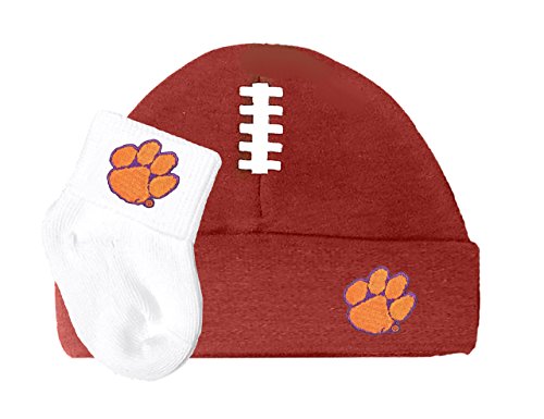 Book Cover Clemson Tigers Football Cap and Socks Baby Gift Set
