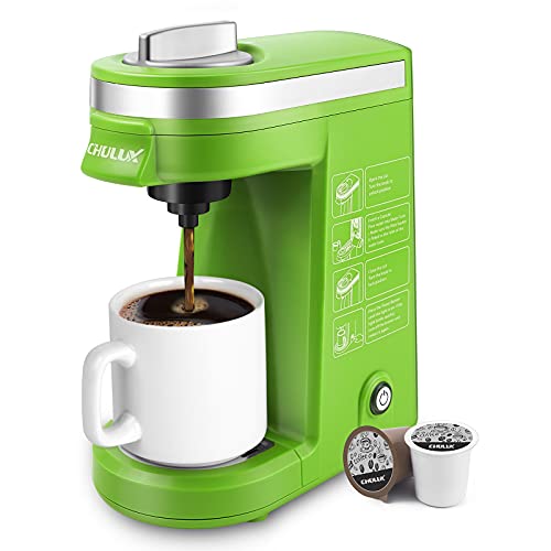 Book Cover CHULUX Single Serve Coffee Maker with Removable Drip Tray,Green