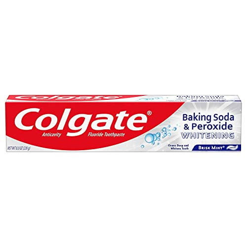 Book Cover Colgate Baking Soda and Peroxide Whitening Bubbles Toothpaste, Brisk Mint, 8 Ounce