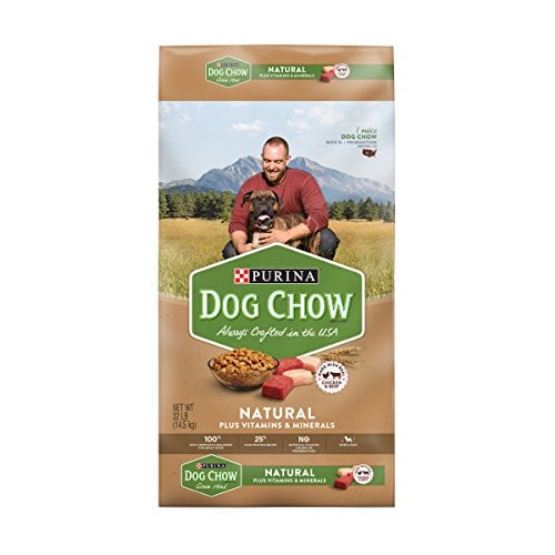 Book Cover Purina Dog Chow Natural, High Protein Dry Dog Food, Natural - 32 lb. Bag