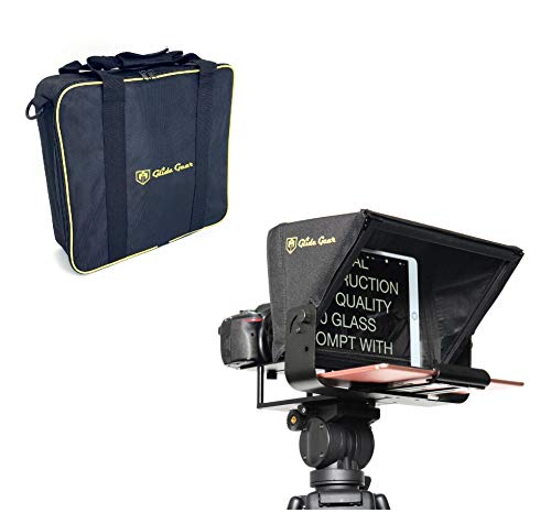 Book Cover Glide Gear TMP100 Adjustable iPad/Tablet/Smartphone Teleprompter Beam Splitter Glass with Carry Case