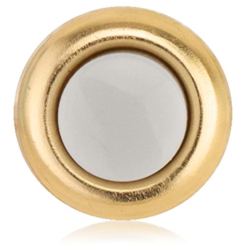Book Cover Newhouse Hardware FMB Doorbell Button, 1-Pack, Brass