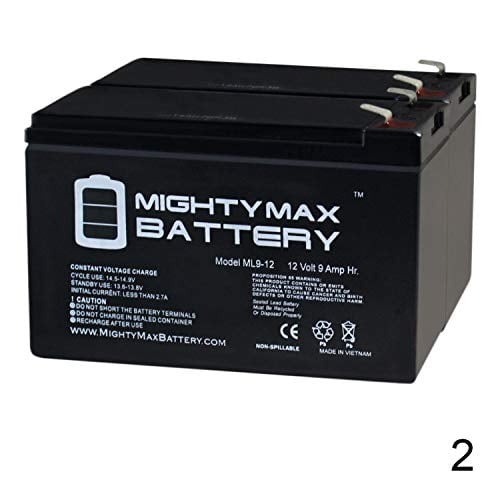 Book Cover Mighty Max Battery 12V 9Ah SLA Battery for Razor MX350 MX400 Dirt Bike - 2 Pack Brand Product