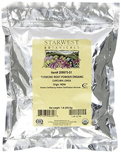 Book Cover Starwest Botanicals Organic Turmeric Root Powder, 1 Pound Bulk