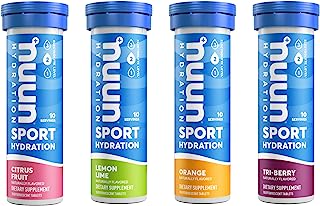 Book Cover Nuun Sport: Electrolyte Drink Tablets, Citrus Berry Mixed Box, 4 Tubes (40 Servings)