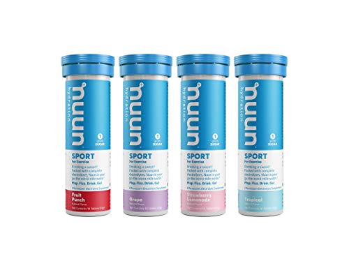 Book Cover Nuun Sport: Electrolyte Drink Tablets, Juice Box Mixed Box, 4 Tubes (40 Servings), 10 Count (Pack of 4)
