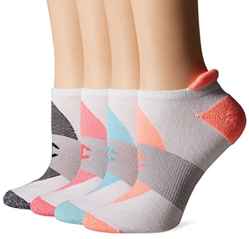 Book Cover Champion Women's Double Dry 4-Pack Performance Heel Shield Socks