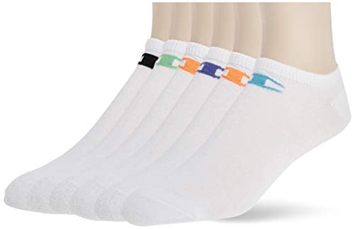Book Cover Champion Women's No-Show Socks, Moisture-Wicking Cushioned Socks for Everyday Comfort, 6-Pack