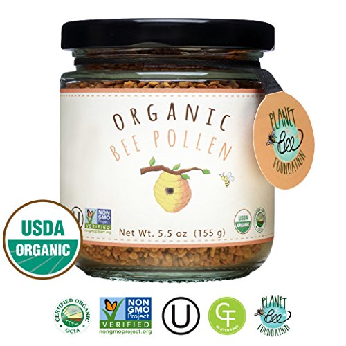 Book Cover GREENBOW Organic Bee Pollen - 100% USDA Certified Organic, Pure, & Natural Bee Pollen - Superfood Packed with Proteins, Vitamins & Minerals - Non-GMO, Kosher Certified, Gluten Free - 155g