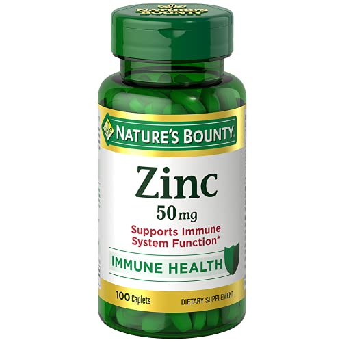 Book Cover Nature's Bounty Zinc 50 mg Caplets 100 ea (Pack of 2)
