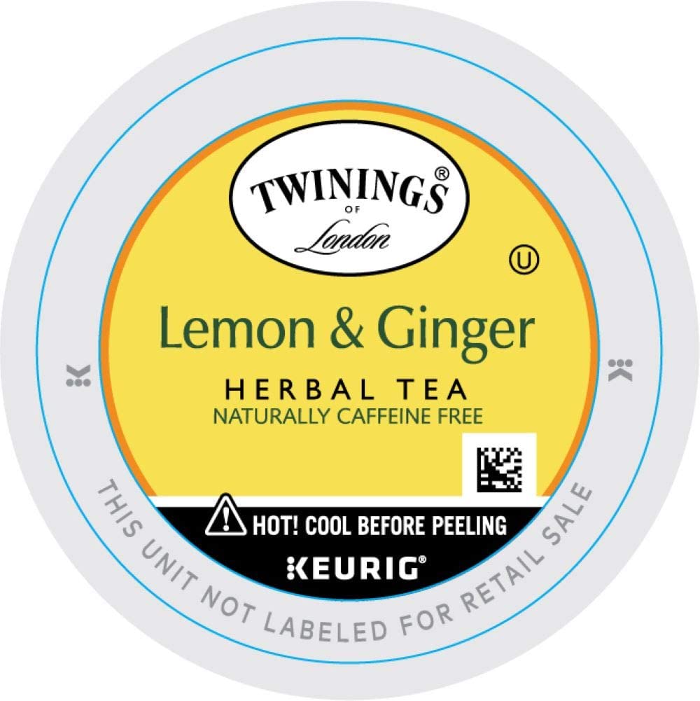 Book Cover Twinings Lemon & Ginger Herbal Tea K-Cup Pods for Keurig, 24 Count (Pack of 1) Lemon & Ginger 24 Count (Pack of 1)