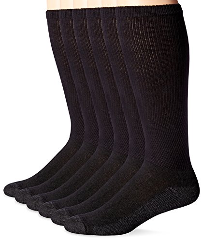 Book Cover Hanes Men's FreshIQ ComfortBlend Over-The-Calf Socks (Pack of 6)