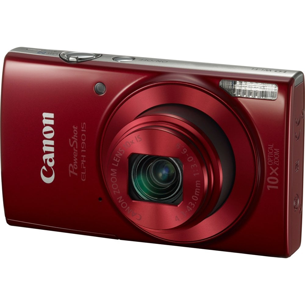 Book Cover Canon PowerShot ELPH 190 Digital Camera w/ 10x Optical Zoom and Image Stabilization - Wi-Fi & NFC Enabled (Red) Red Camera only