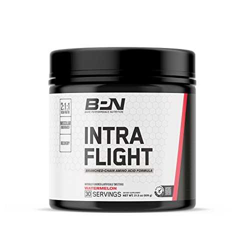 Book Cover BARE PERFORMANCE NUTRITION Intra-Flight, Branch Chain Amino Acids, Ultimate Endurance Supplement, Increase Endurance and Stamina, 2:1:1 BCAA + Recovery (30 Servings, Watermelon)