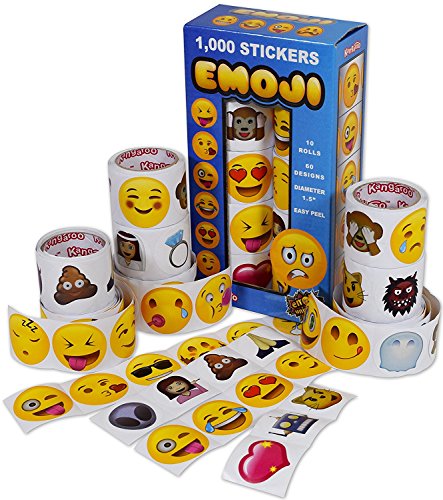 Book Cover Kangaroo Emoji Universe: Mega Sticker Assortment, 1000 Unique Emoji Stickers