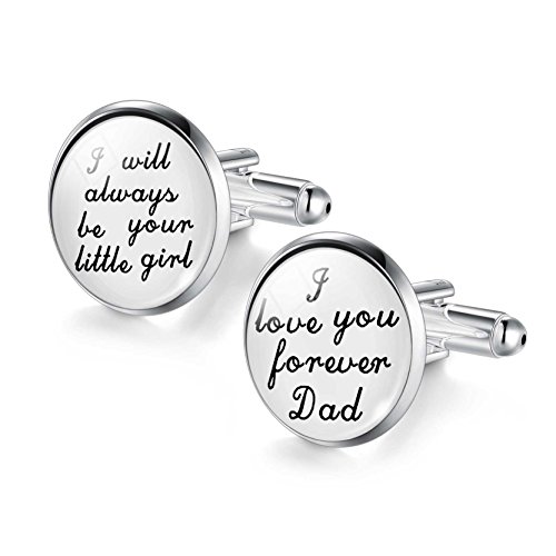 Book Cover Cufflinks for Dad from Bride I love You forever Dad Cufflinks Sweet Words Cufflinks for Men