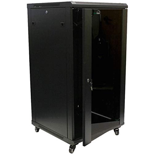 Book Cover NavePoint 22U IT Wall Mount Network Server Data Cabinet Rack Glass Door Locking Casters