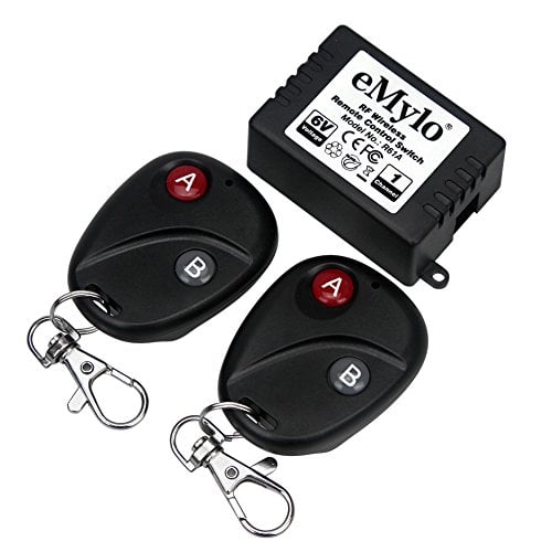 Book Cover eMylo® DC 6V 1CH 433Mhz RF Relay Wireless Remote Control Light Switch 2pcs Transmitter with Receiver
