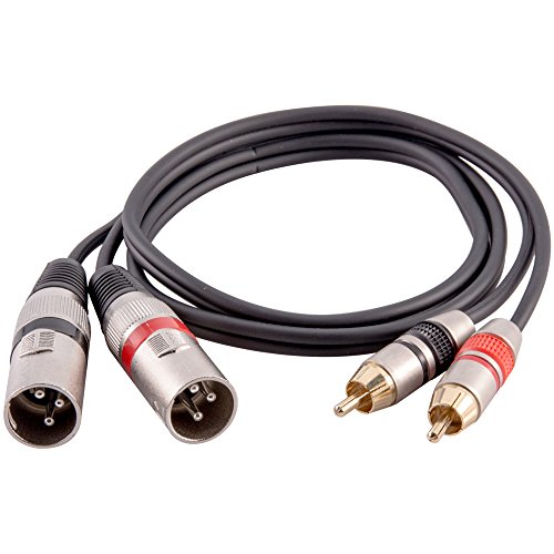 Book Cover Seismic Audio 3 Foot XLR Dual Male Patch Cable-2-XLRM to 2-RCA Audio Cord (SAXFRM-2X3)