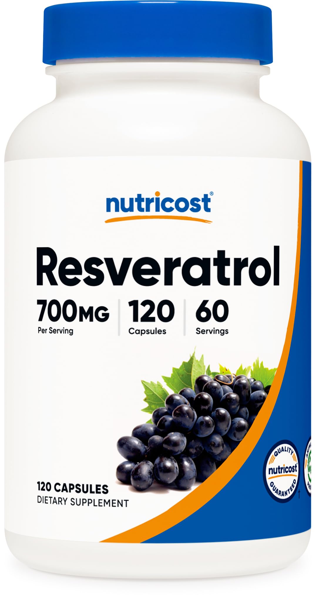 Book Cover Nutricost Resveratrol 700mg, 120 Capsules - Vegan, Gluten Free, Non-GMO 120.0 Servings (Pack of 1)