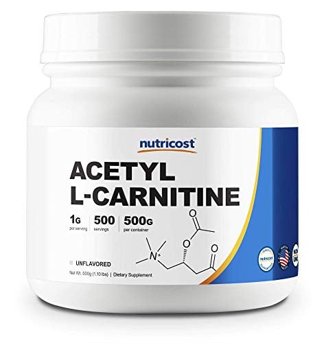 Book Cover Nutricost Acetyl L-Carnitine (ALCAR) 500 Grams - 1000mg Per Serving - High Quality Pure Acetyl L-Carnitine Powder