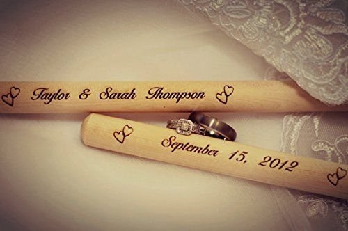Book Cover Personalized Custom Laser Engraved Wooden Drumsticks Father's Day, Brother, Mother's Day, Birthday, Anniversary Gift