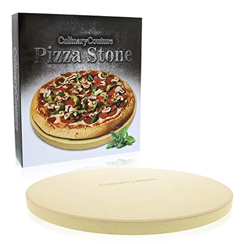 Book Cover Culinary Couture Pizza Stone For Oven Baking Grilling 15 Inch 3/4