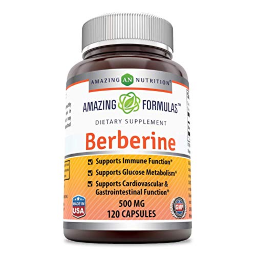 Book Cover Amazing Formulas Berberine 500mg 120 Capsules - Supports Immune Function, Glucose Metabolism and Cardiovascular & Gastrointestinal Function