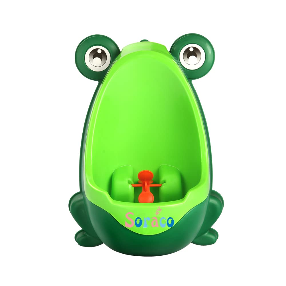 Book Cover Soraco Frog Potty Training Urinal for Toddler Boys Toilet with Aiming Target - Green