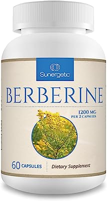 Book Cover Premium Berberine Supplement -1,200 mg of Berberine Per Serving - Non-GMO Berberine HCI Supplement- Powerful Berberine Health Formula - 60 Berberine Capsules