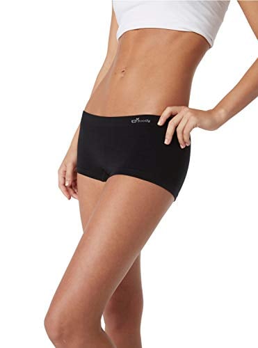 Book Cover Boody Body EcoWear Womenâ€™s Boyleg Brief Boyshorts, Full Coverage Low Rise, Soft Breathable Panties, Bamboo Viscose