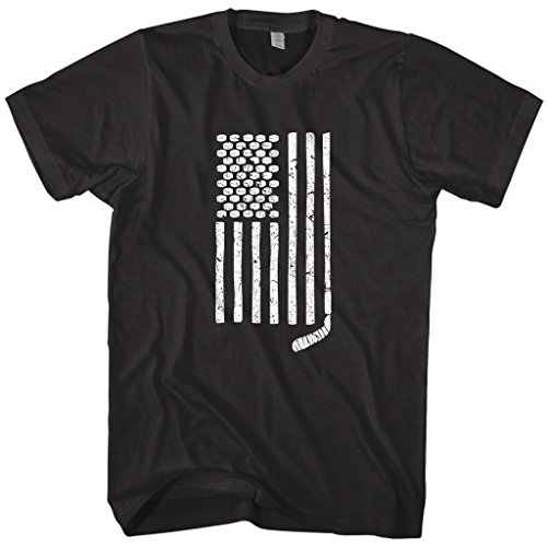 Book Cover Mixtbrand Men's Hockey Stick and Pucks American Flag T-Shirt