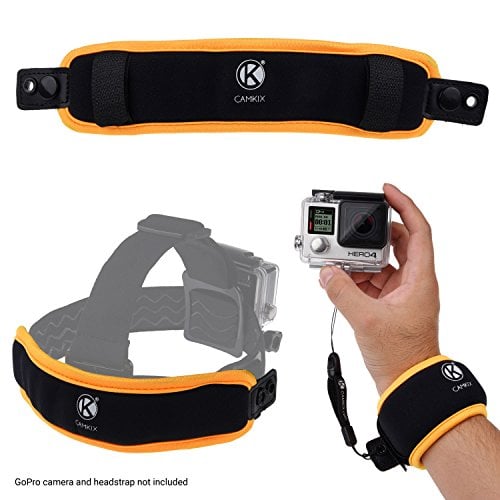 Book Cover CamKix 2in1 Floating Wrist Strap & Headstrap Floater Compatible with GoPro Hero 7, 6, 5, Black, Session, Hero 4, Session, Black, Silver, Session, Hero+ LCD, 3+, 3