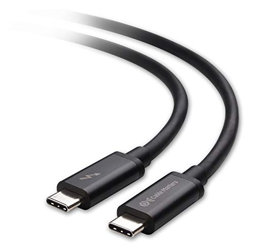 Book Cover Cable Matters [Intel Certified] Thunderbolt 3 Cable (USB C Thunderbolt Cable) in Black 1m Supporting 100W Charging