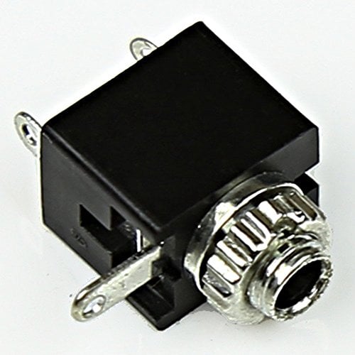 Book Cover CESS 2.5mm Female Mono TS Socket with Switch PCB Panel Mount (4 Pack)