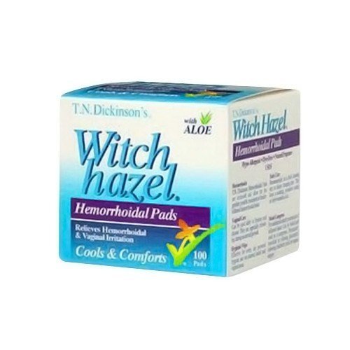 Book Cover T.N. Dickinson: Witch Hazel Hemorrhoidal Pads, 100 pads (6 pack) by Dickinson Brands